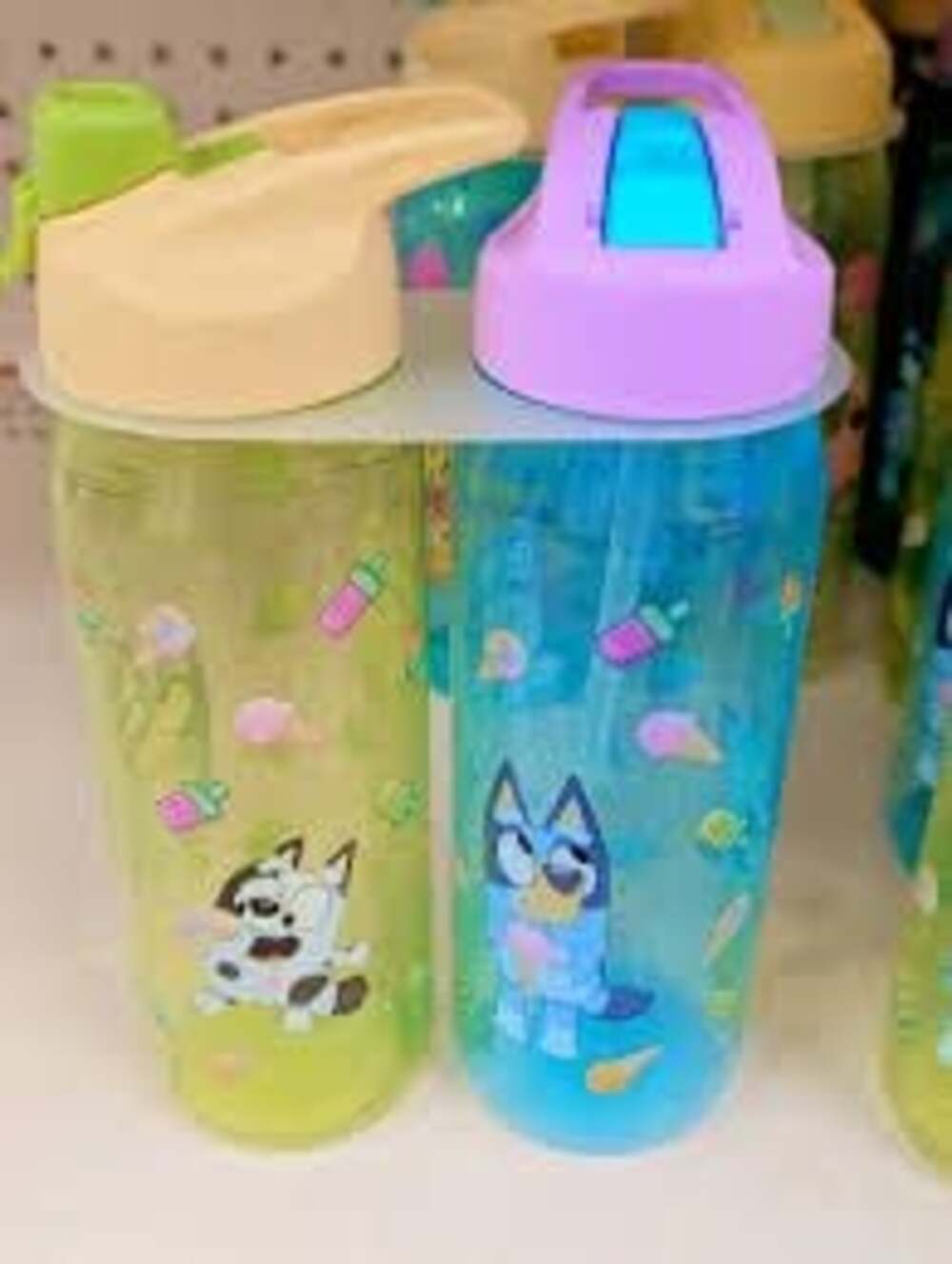 Zak Designs Bluey and Muffin 16oz Water Bottle 2-Pack